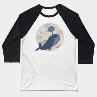 Cute Blue Whale Baseball T-Shirt